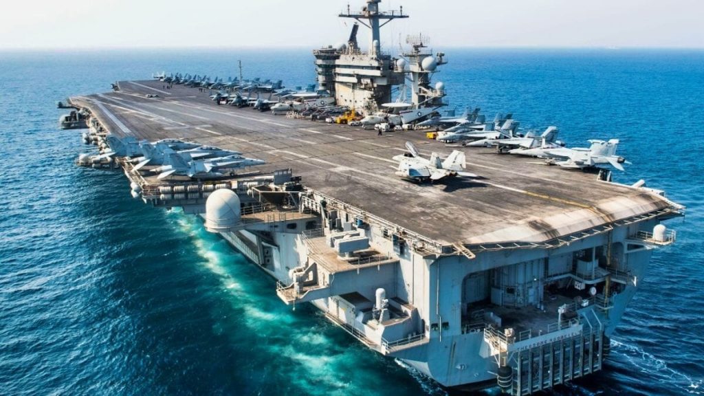 The aircraft carrier USS Theodore Roosevelt