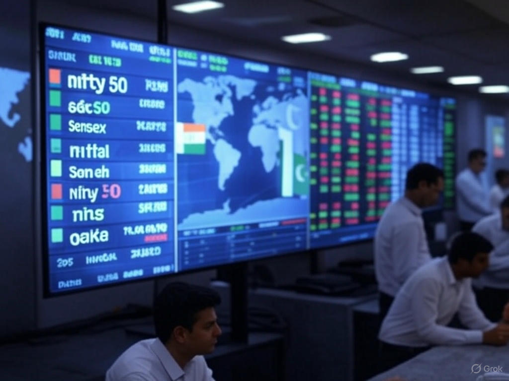 Indian Stocks Recover Amid India-Pakistan Tensions